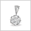 18 Ct White Gold 0.25 Ct Diamond Cluster Pendant by Saul Anthony