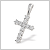 18 Ct White Gold 0.25 Ct Diamond Cross Pendant by Saul Anthony