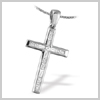 18 Ct White Gold 0.26 Ct Diamond Cross Pendant by Saul Anthony