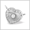 18 Ct White Gold 0.36 Ct Diamond Heart Pendant by Saul Anthony