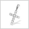 18 Ct White Gold 0.45 Ct Diamond Cross Pendant by Saul Anthony