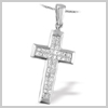 18 Ct White Gold 0.52 Ct Diamond Cross Pendant by Saul Anthony