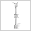 18 Ct White Gold 0.56 Ct Diamond Drop Pendant by Saul Anthony