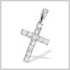 18 Ct White Gold 0.65 Ct Diamond Cross Pendant by Saul Anthony