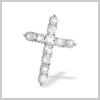 18 Ct White Gold 0.75 Ct Diamond Cross Pendant by Saul Anthony
