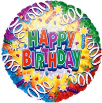 18 Inch Foil: Birthday Explosion Happy Birthday