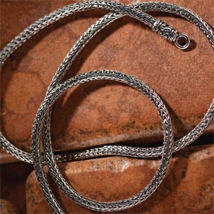 Unbranded 18 Woven Sterling Silver Chain