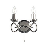 Traditional antique silver fitting with candle bulbs which can be covered by a selection of glass sh