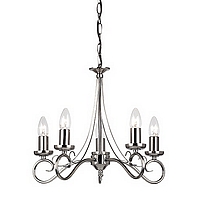 Unbranded 180 5AS - 5 Light Antique Silver Hanging Light