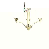 Unbranded 182 3SB - 3 Light Satin Brass Hanging Light