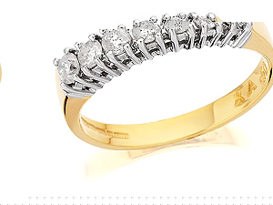 Unbranded 18ct Gold 1/2 Carat Diamond Half Eternity Ring 044240-M