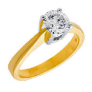 Unbranded 18CT GOLD 1CT DIAMOND SOLITAIRE RING, J