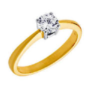 Unbranded 18CT GOLD 50PT DIAMOND SOLITAIRE RING, J