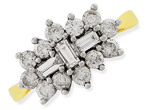 Unbranded 18ct Gold and Diamond Cluster Ring 041407-P