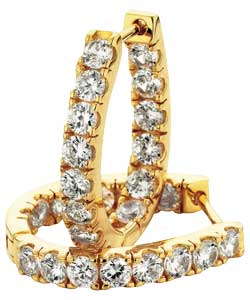 Unbranded 18ct Gold Plated Silver Huggie Earrings