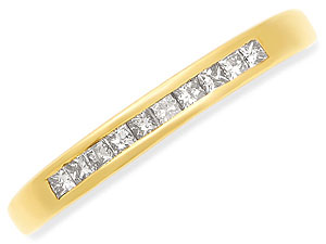 Unbranded 18ct Gold Princess Cut Diamond Half Eternity Ring 044228-O