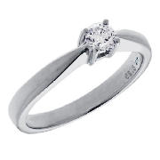 Unbranded 18CT WG 1/4CT DIAMOND SOLITAIRE RING