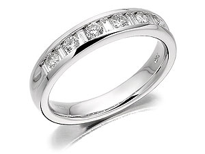 Unbranded 18ct White Gold 1/2 Carat Diamond Half Eternity Ring 041380-N