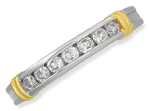 Unbranded 18ct White Gold 1/4 Carat Diamond Half Eternity Ring 040725-J