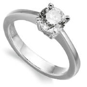 Unbranded 18CT WHITE GOLD 1CT DIAMOND SOLITAIRE RING, J