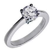 Unbranded 18CT WHITE GOLD 1CT DIAMOND SOLITAIRE RING, R