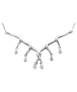 18ct White Gold Diamond Fancy Necklet
