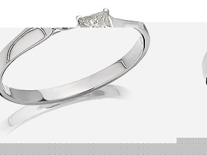 Unbranded 18ct White Gold Princess Cut Solitaire Diamond Ring 040763-N