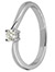 Unbranded 18ct white gold single stone 0.15ct fine twist diamond ring