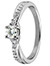 Unbranded 18ct white gold single stone 0.33ct diamond ring