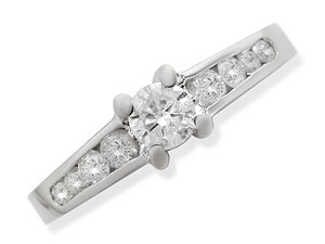 Unbranded 18ct White Gold Single Stone 1/2 Carat Diamond Ring 040712-J
