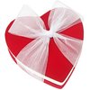 Unbranded 18x E-Choc Velvet Heart Box in ``White Bow`` Style