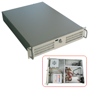 19" 2U server case1mm slotted steel sheetIncludes 350W ATX power supply with PFC (Power Factor 