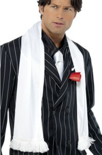 Unbranded 1920s Scarf White with Tassels