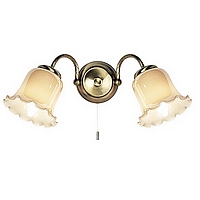 Unbranded 195 2 - 2 Light Antique Brass Wall Light