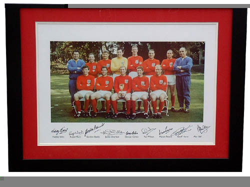 1966 fully signed and framed limited edition England print