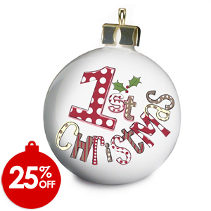 Unbranded 1st Christmas Bauble