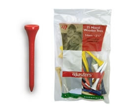 Unbranded 2.125 inch Wooden Tees Pack of 25