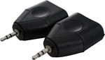 · Allows two 3.5mm stereo plugs to be used with one 2.5mm stereo socket · Ideal as a headphone spl