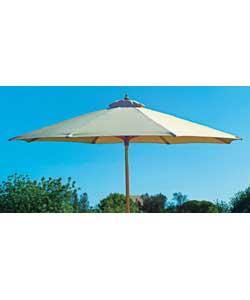 2.7m Cream Light Coloured Wood Parasol