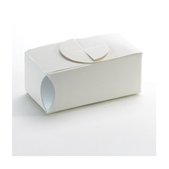 Unbranded 2 Chocolate Box In Ivory And Silver