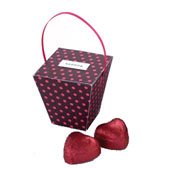 Unbranded 2 Chocolate Brown and Pink Dotty Box