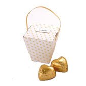 Unbranded 2 Chocolate Sparkly Gold Dotty Box