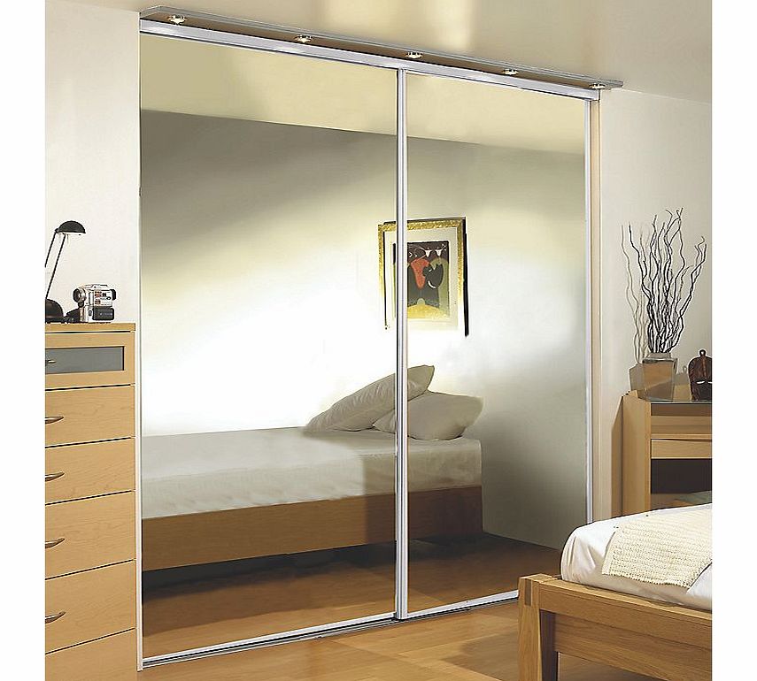 Unbranded 2 Door Wardrobe Doors Mirror 1785 x 2330mm 60486