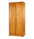 Simple sturdy lacquer-finish solid pine wardrobe