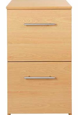 Unbranded 2 Drawer Filing Cabinet - Beech Effect