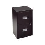 2 Drawer Filing Cabinet-Black