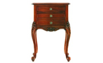 Unbranded 2 Drawer Hand Carved Bedside Cabinet FHL-114