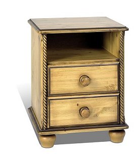 2 Drawer Open Top Bedside - Cottage