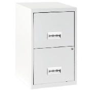 Unbranded 2 Drawer White Filing Cabinet Maxi