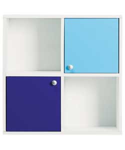Unbranded 2 Half Doors White and Blue